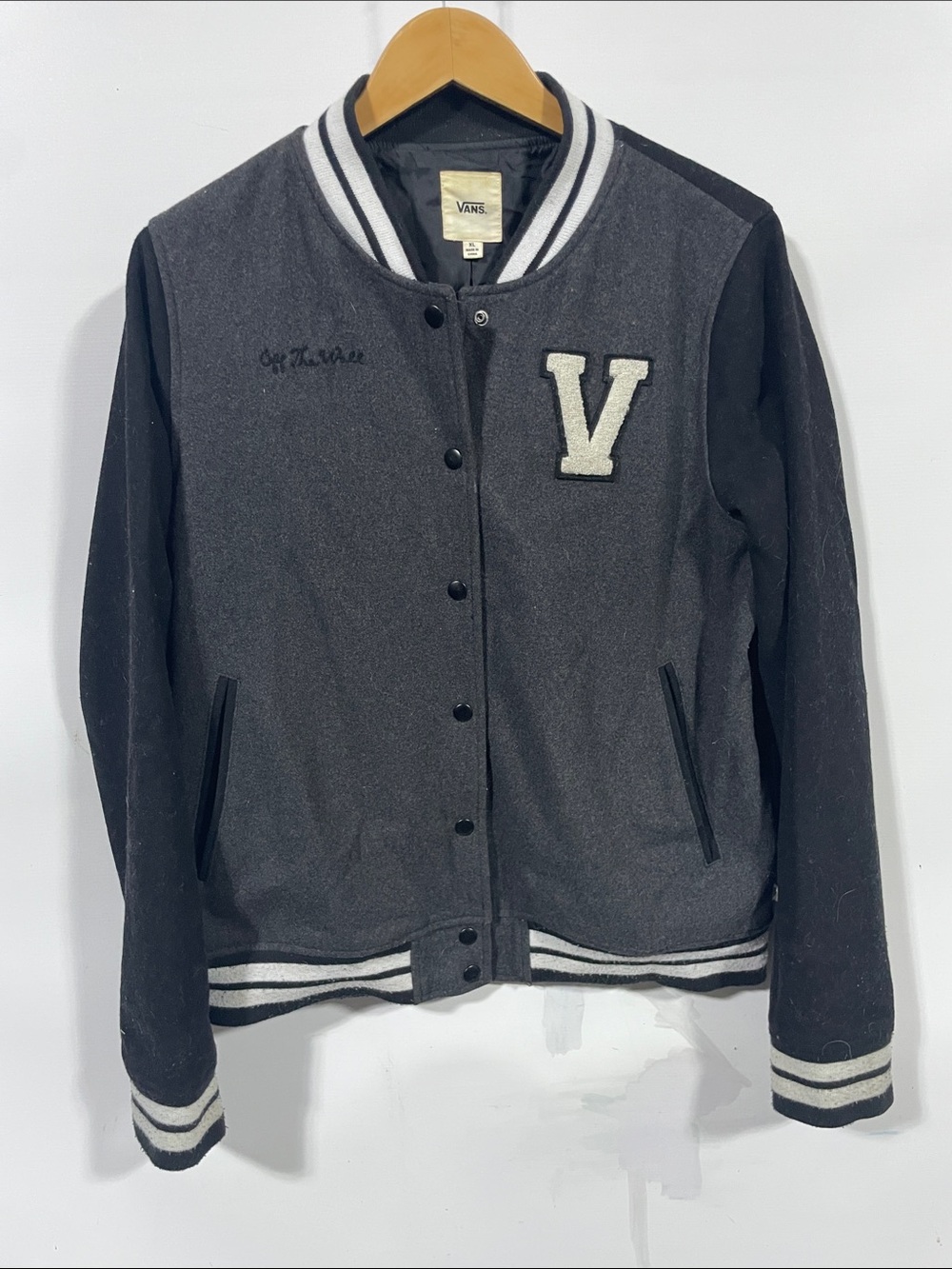 Vans Black & Charcoal Letterman Jacket